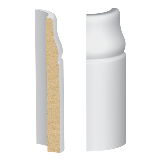 7/16" x 4-3/16" Primed Base Corner Block (311MUL-4W)