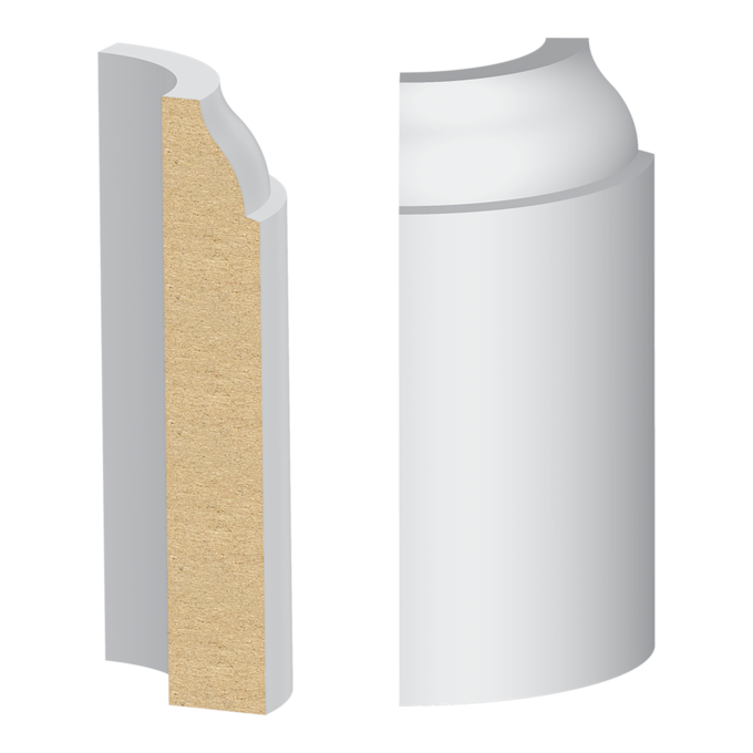 9/16" x 3-1/4" Primed Base Corner Block (314MUL-3W)