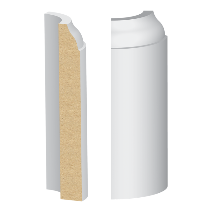 9/16" x 4-1/4" Primed Base Corner Block (314MUL-4W)