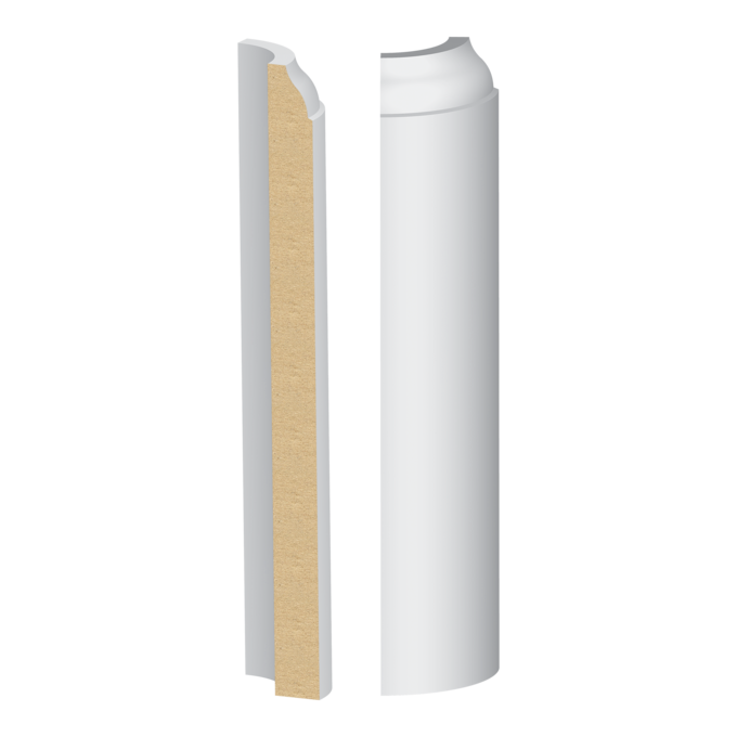 9/16" x 7-1/4" Primed Base Corner Block (314MUL-7W)