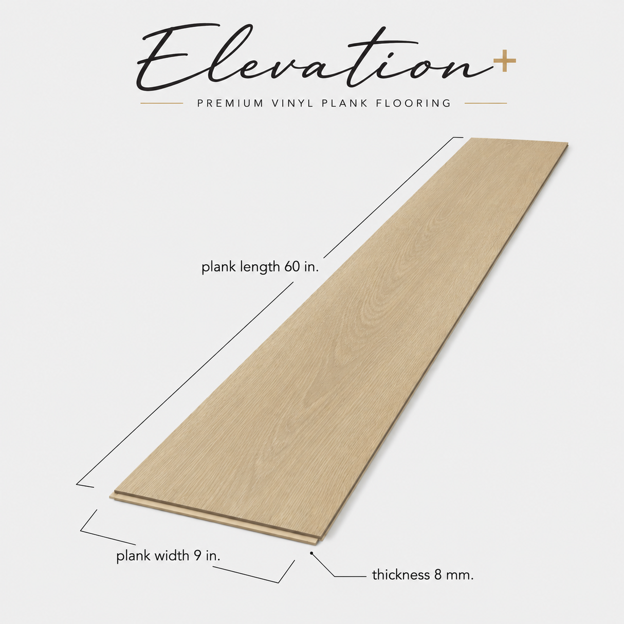 Floorlot HONEYSUCKLE 8mm 22 MIL Luxury Vinyl Plank Flooring w/Pad (Elevation+™ Collection)