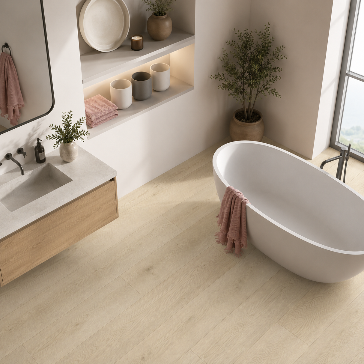 Floorlot ASHWOOD 8mm 22 MIL Luxury Vinyl Plank Flooring w/Pad (Elevation+™ Collection)