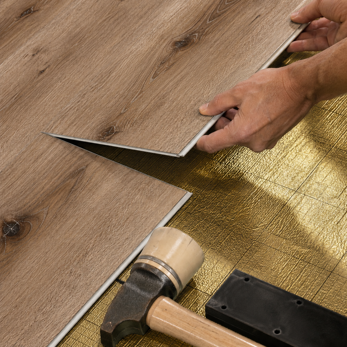 Floorlot RUGBY 8mm 22 MIL Luxury Vinyl Plank Flooring w/Pad (Elevation+™ Collection)