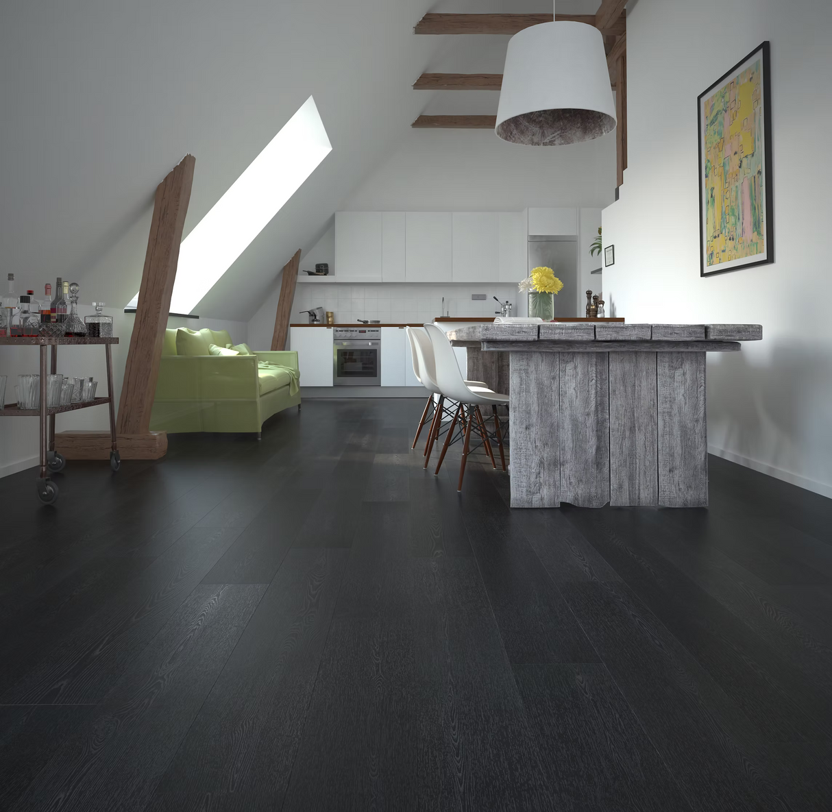 Floorlot RAVEN 12mm Waterproof Laminate Flooring w/Pad Attached (Terra™ Collection)