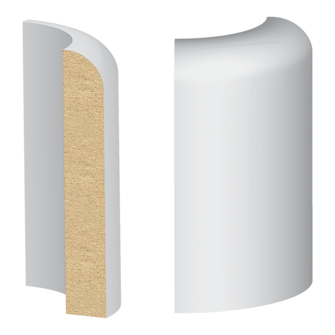 3/8" x 2-1/4" Primed Base Corner Block (304MULW)