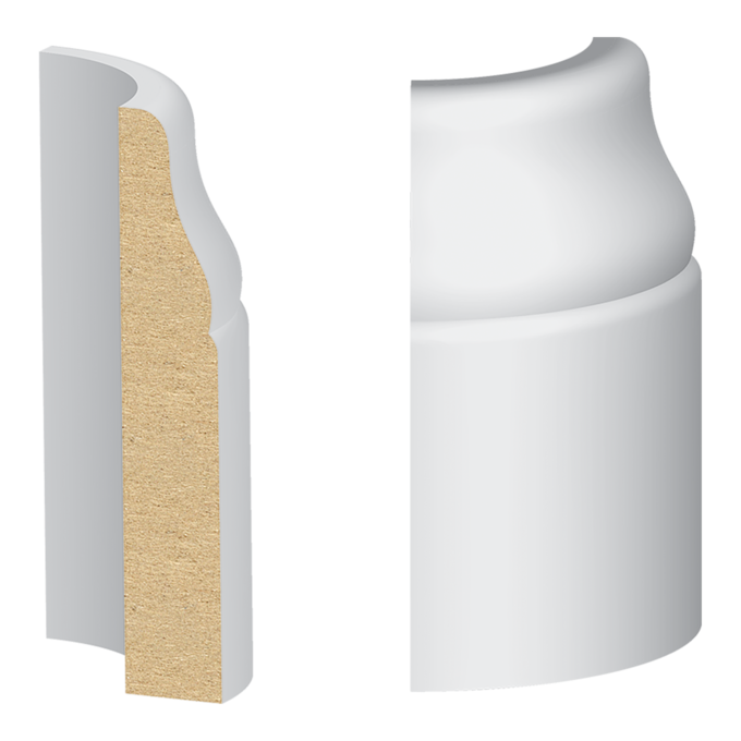 7/16" x 2-1/2" Primed Base Corner Block (310BMULW)