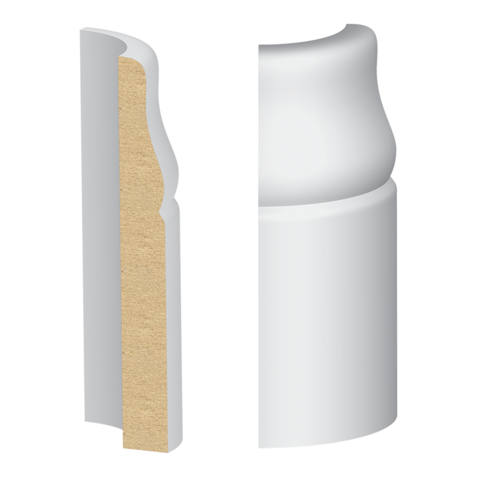 7/16" x 3-1/2" Primed Base Corner Block (311BMULW)
