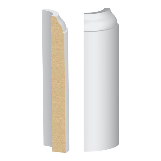 314MUL-5 Primed MDF Base Corner Block – 5-1/4"