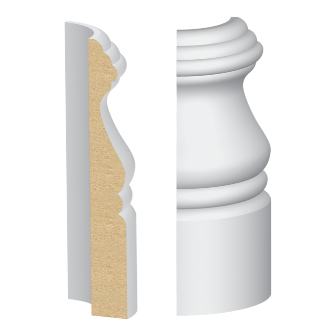 9/16" x 4" Primed Base Corner Block (318MUL-4W)