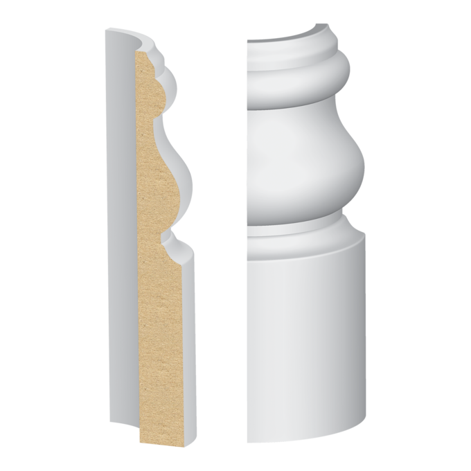 9/16" x 4-1/2" Primed Base Corner Block (325MULW)