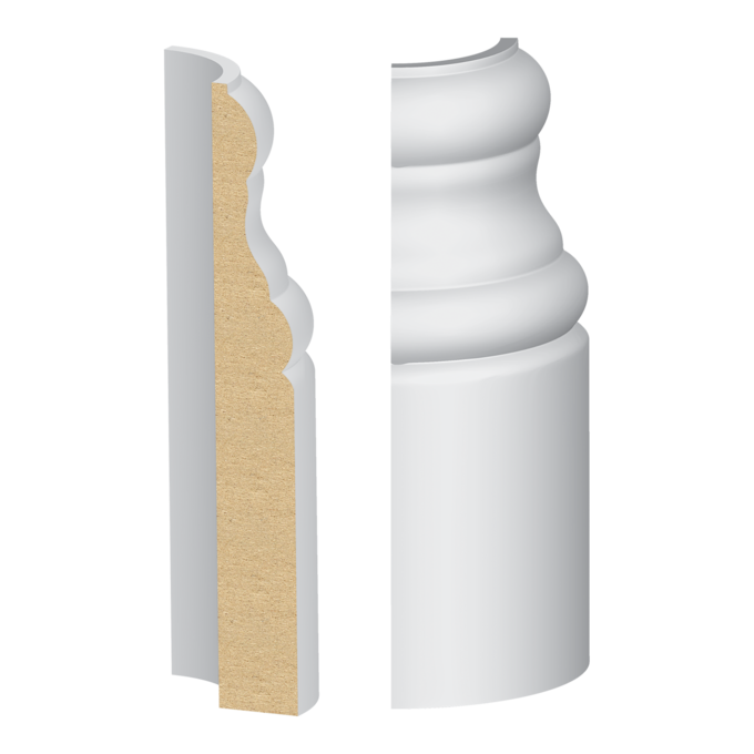 9/16" x 4-1/2" Primed Base Corner Block (327MUL-4W)