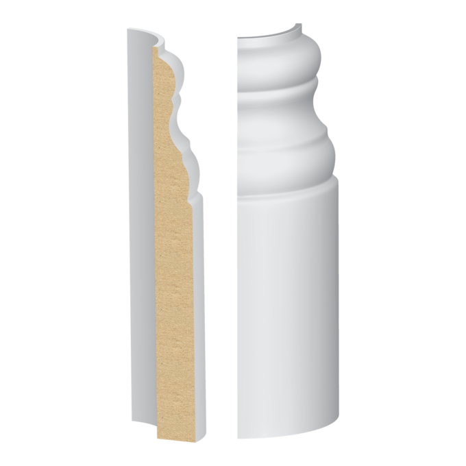 9/16" x 5-1/4" Primed Base Corner Block (327MUL-5W)