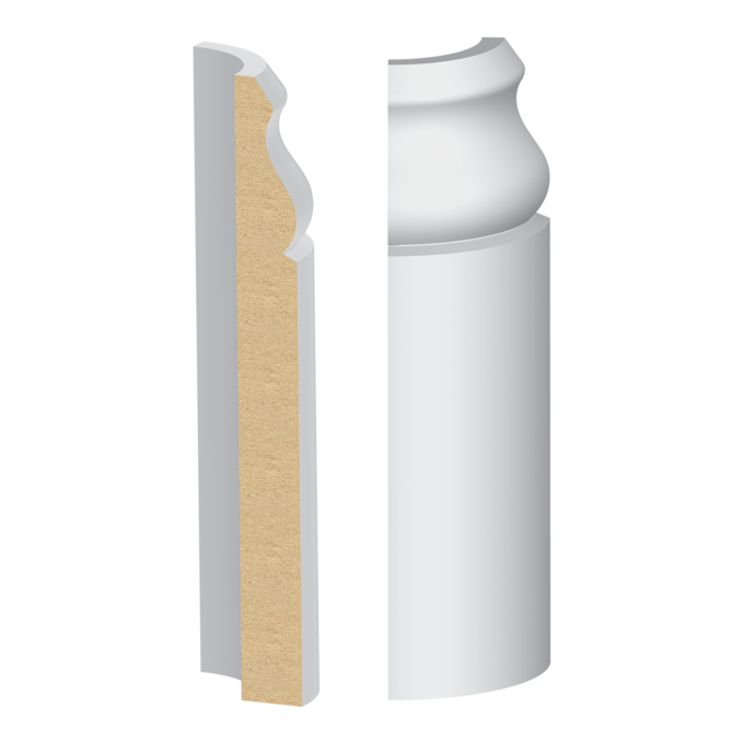 9/16" x 5-1/4" Primed Base Corner Block (328MUL-5W)