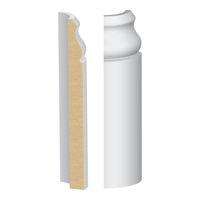9/16" x 6-1/8" Primed Base Corner Block (328MUL-6W)