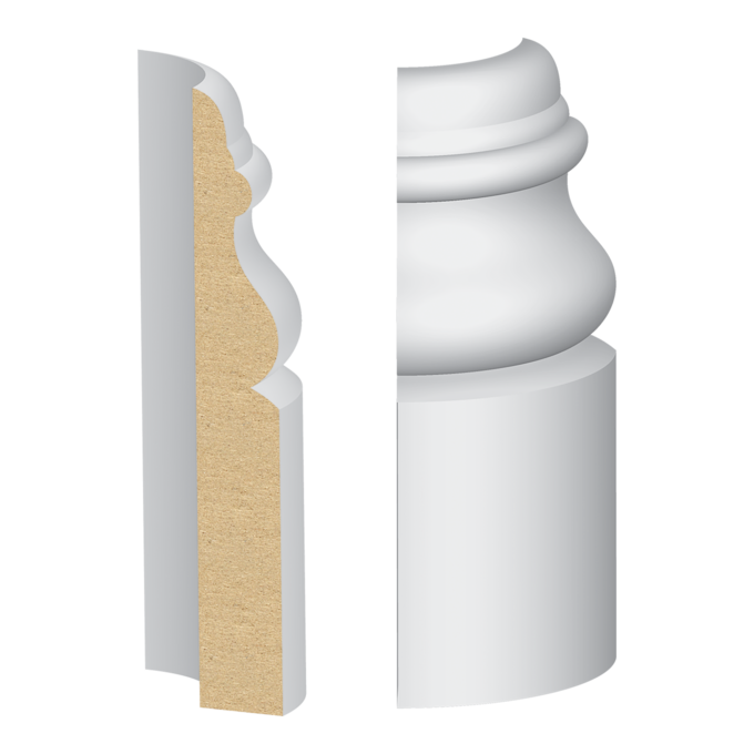 9/16" x 3-7/8" Primed Base Corner Block (329MULW)
