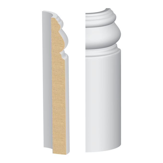 9/16" x 5-1/4" Primed Base Corner Block (338MUL-5W)