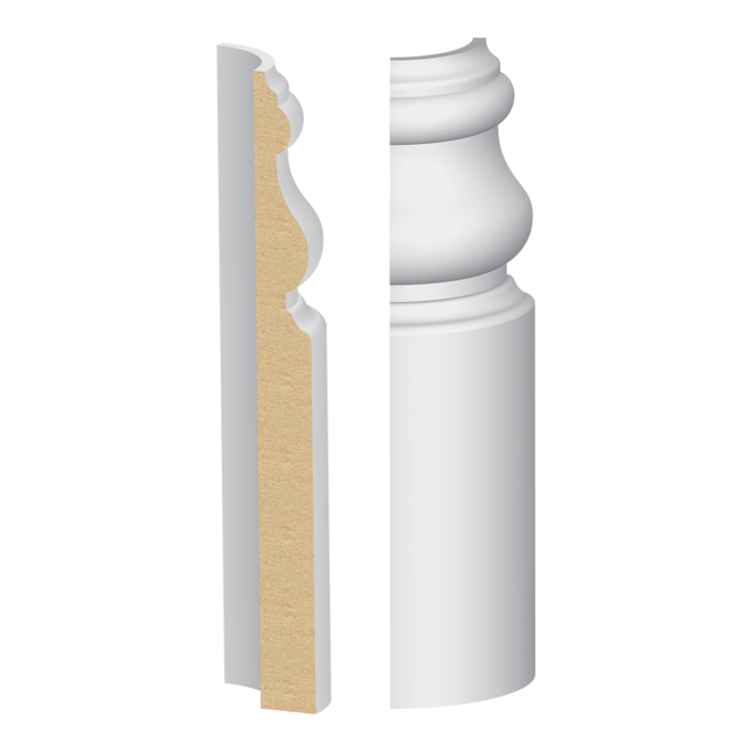 5/8" x 6" Primed Base Corner Block (342MUL-6W)