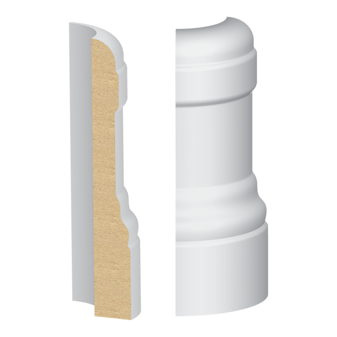 9/16" x 4-1/4" Primed Base Corner Block (362MUL-4W)