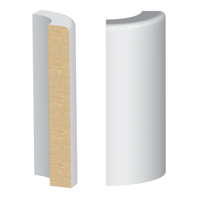 1/2" x 3-1/2" Primed Base Corner Block (387MUL-3W)