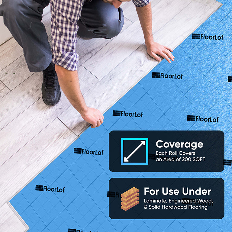 BlueStep Flooring Underlayment for Laminate and Wood Floors (200 sq.ft ...