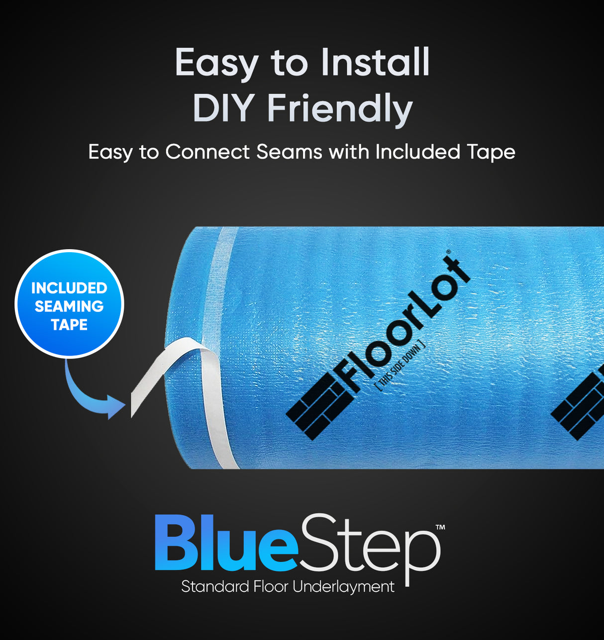 Floorlot® BlueStep Standard Underlayment for Laminate and Engineered Floors (3mm, 200sqft)