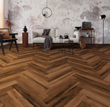 Floorlot BUFFALO 12mm Herringbone Waterproof Laminate Flooring w/Pad Attached (Mesa™ Collection)