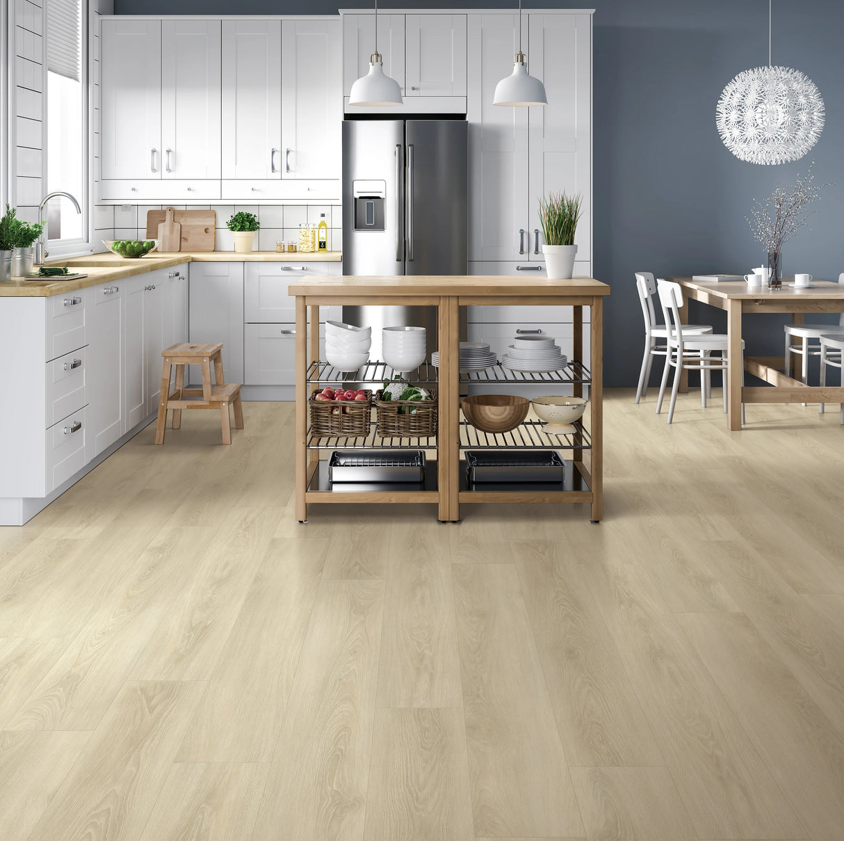 Floorlot CHAMPAGNE 8mm 22 MIL Luxury Vinyl Plank Flooring w/Pad (Elevation+™ Collection)