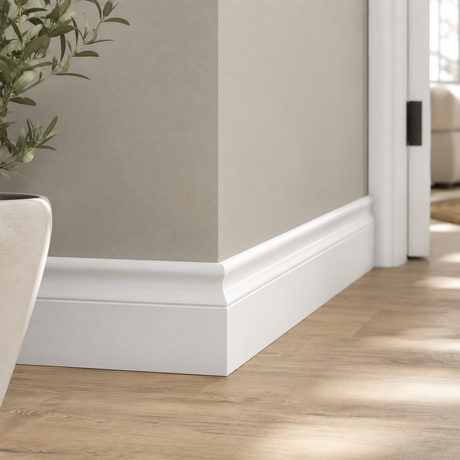 MDF Baseboard 7/16" x 3-1/2" (16 Feet Per Piece) MDFBS12
