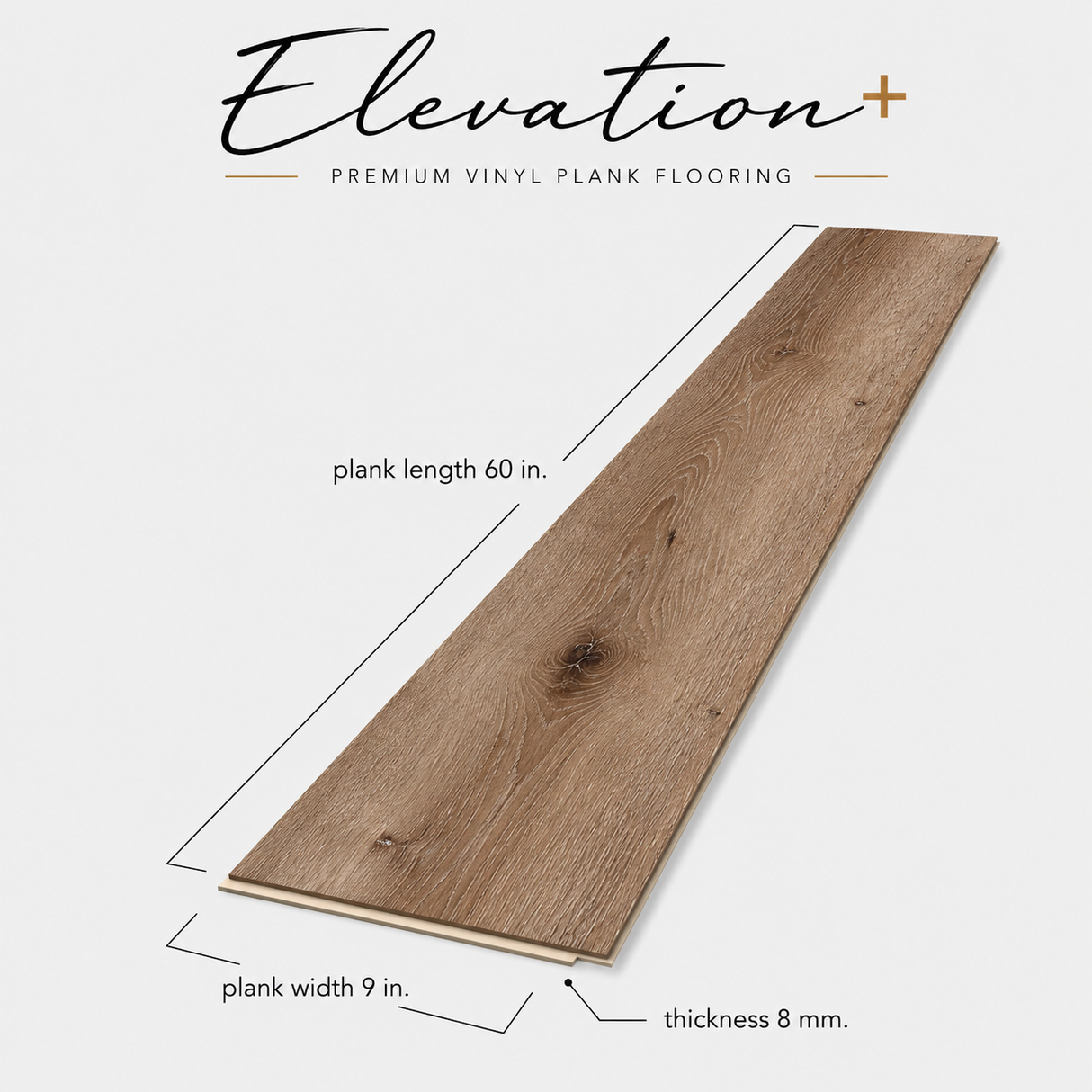 Floorlot RUGBY 8mm 22 MIL Luxury Vinyl Plank Flooring w/Pad (Elevation+™ Collection)