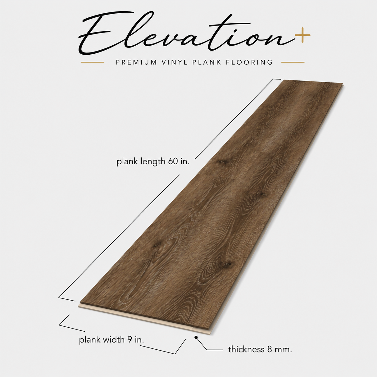 Floorlot SEPIA 8mm 22 MIL Luxury Vinyl Plank Flooring w/Pad (Elevation+™ Collection)