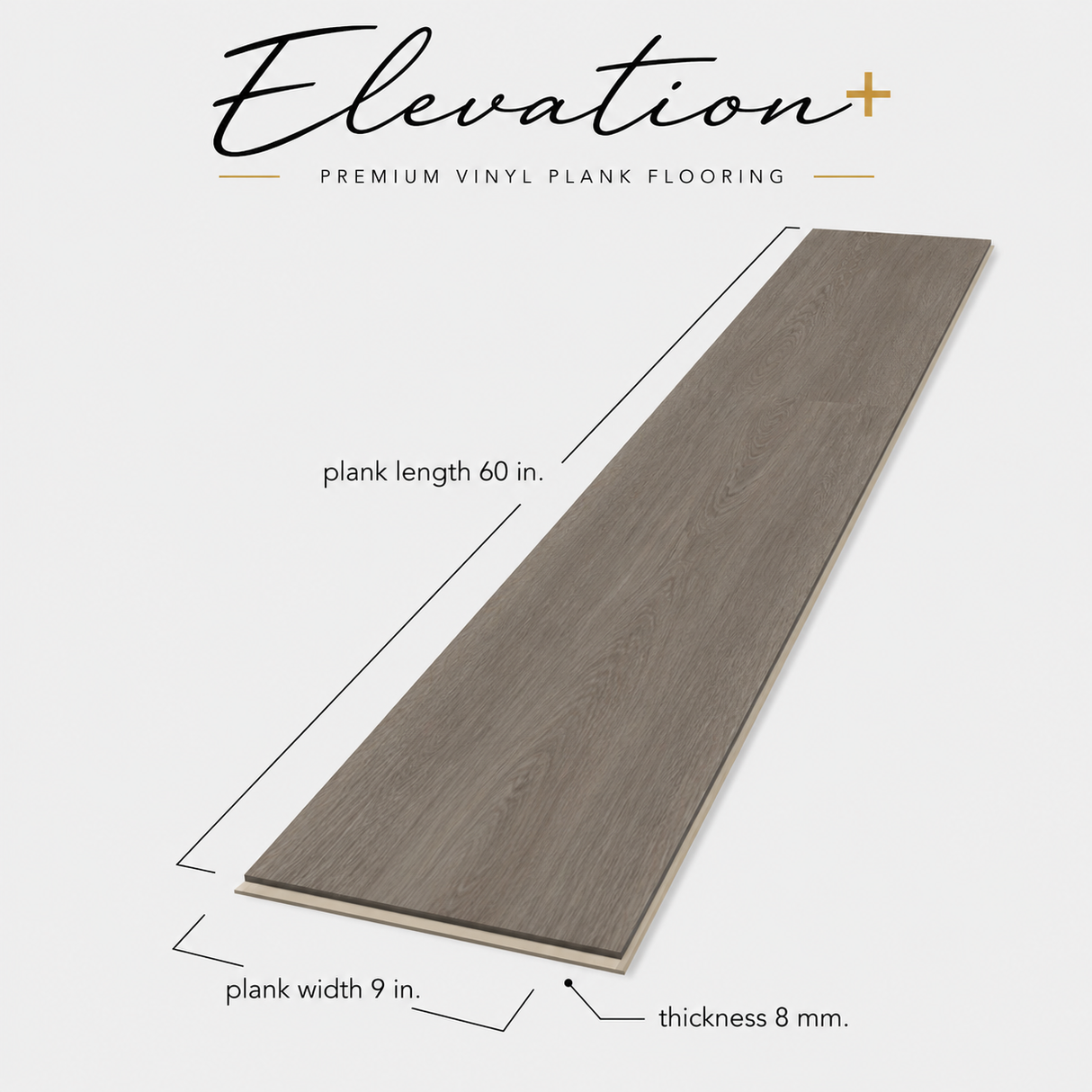 Floorlot LONDON FOG 8mm 22 MIL Luxury Vinyl Plank Flooring w/Pad (Elevation+™ Collection)