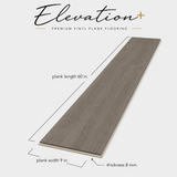 Floorlot LONDON FOG 8mm 22 MIL Luxury Vinyl Plank Flooring w/Pad (Elevation+™ Collection)