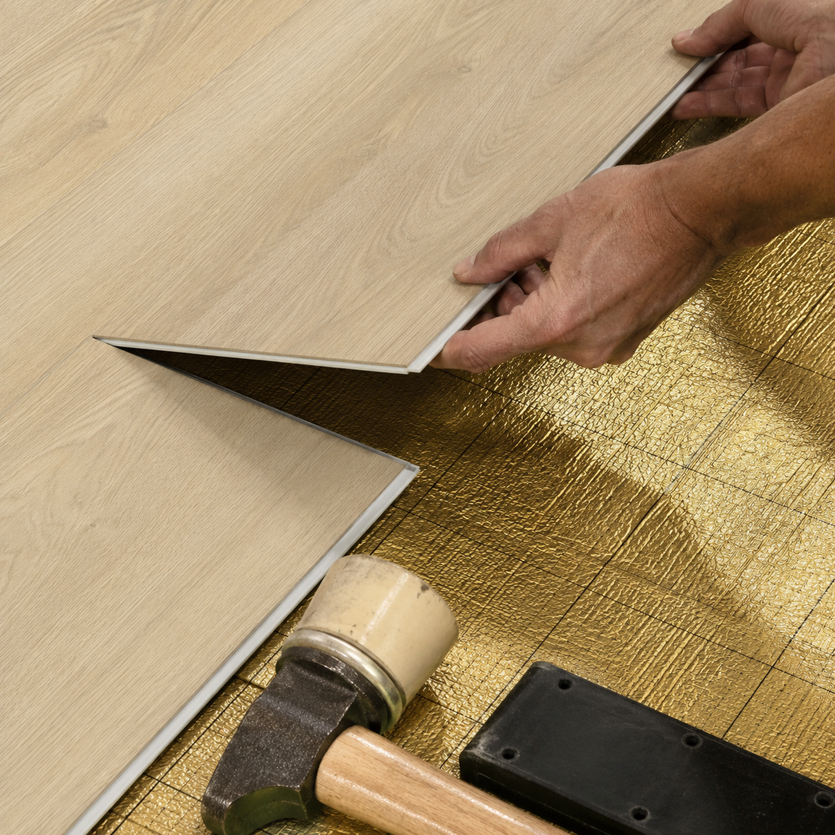 Floorlot HONEYSUCKLE 8mm 22 MIL Luxury Vinyl Plank Flooring w/Pad (Elevation+™ Collection)