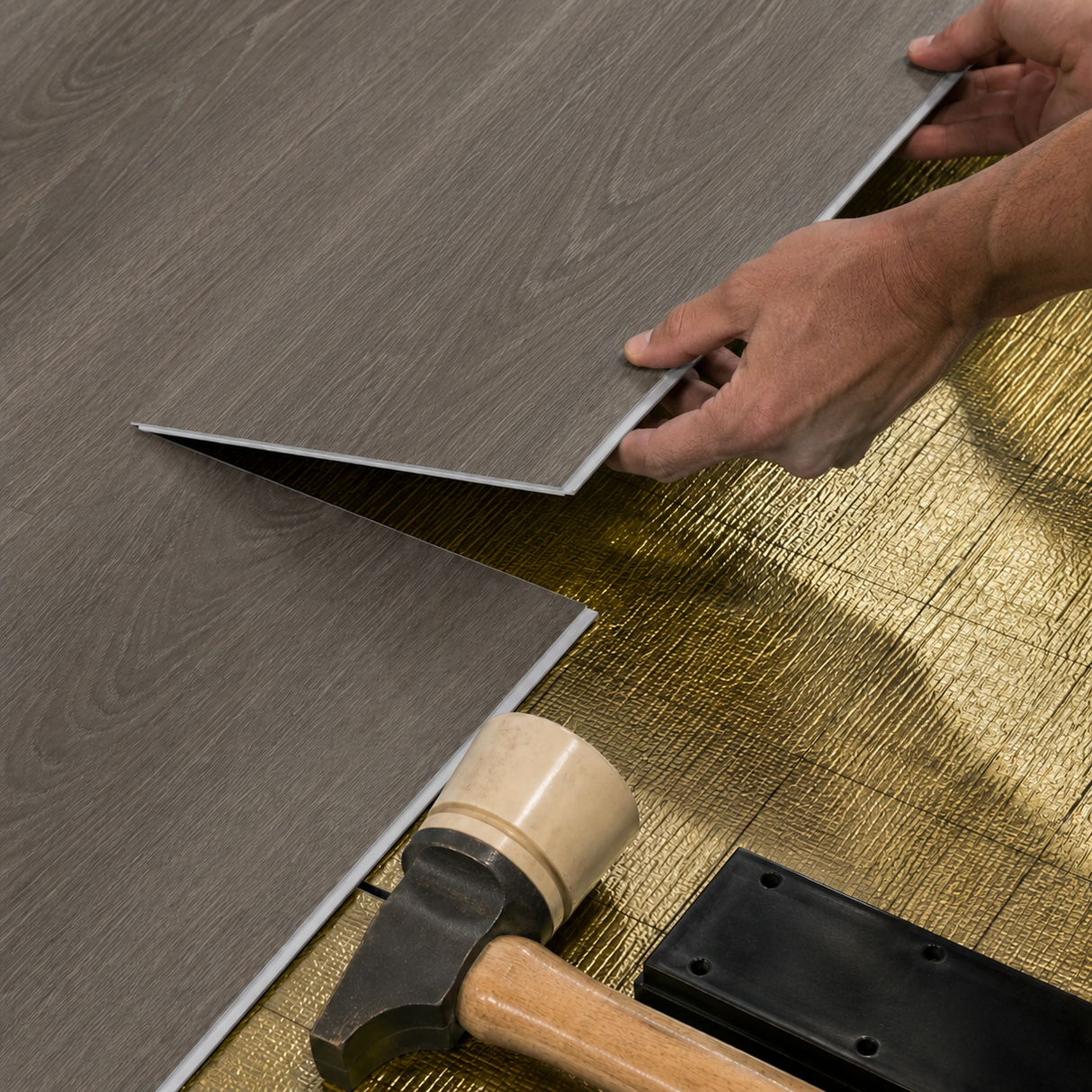 Floorlot LONDON FOG 8mm 22 MIL Luxury Vinyl Plank Flooring w/Pad (Elevation+™ Collection)