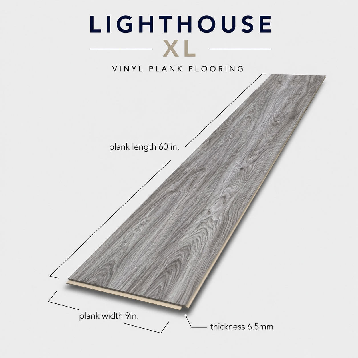Floorlot OXFORD 6.5mm 22 MIL Luxury Vinyl Plank Flooring w/Pad (Lighthouse XL™ Collection)