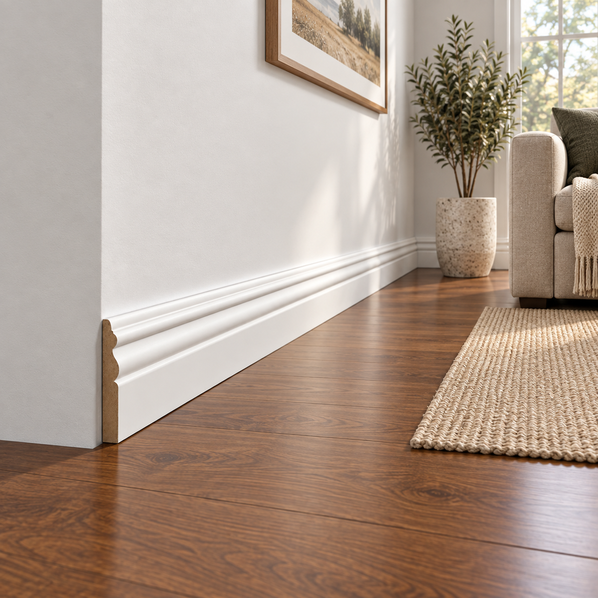 9/16" x 3-1/2" x 16 FT MDF Baseboard (329MUL)