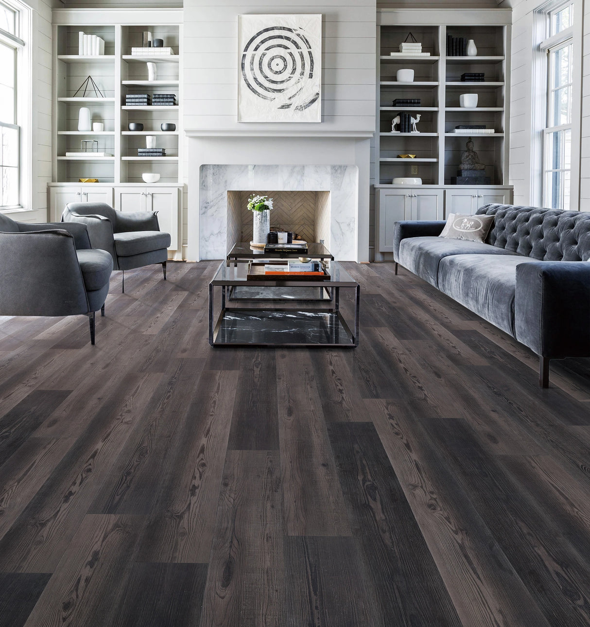 Floorlot ESPRESSO 6.5mm 22 MIL Luxury Vinyl Plank Flooring w/Pad (Lighthouse XL™ Collection)