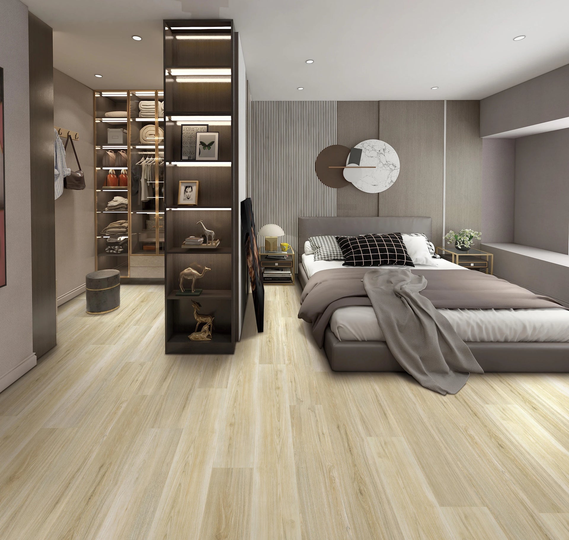 Malibu様 Floorlot MALIBU 6.5mm 22 MIL Luxury Vinyl Plank Flooring w/Pad