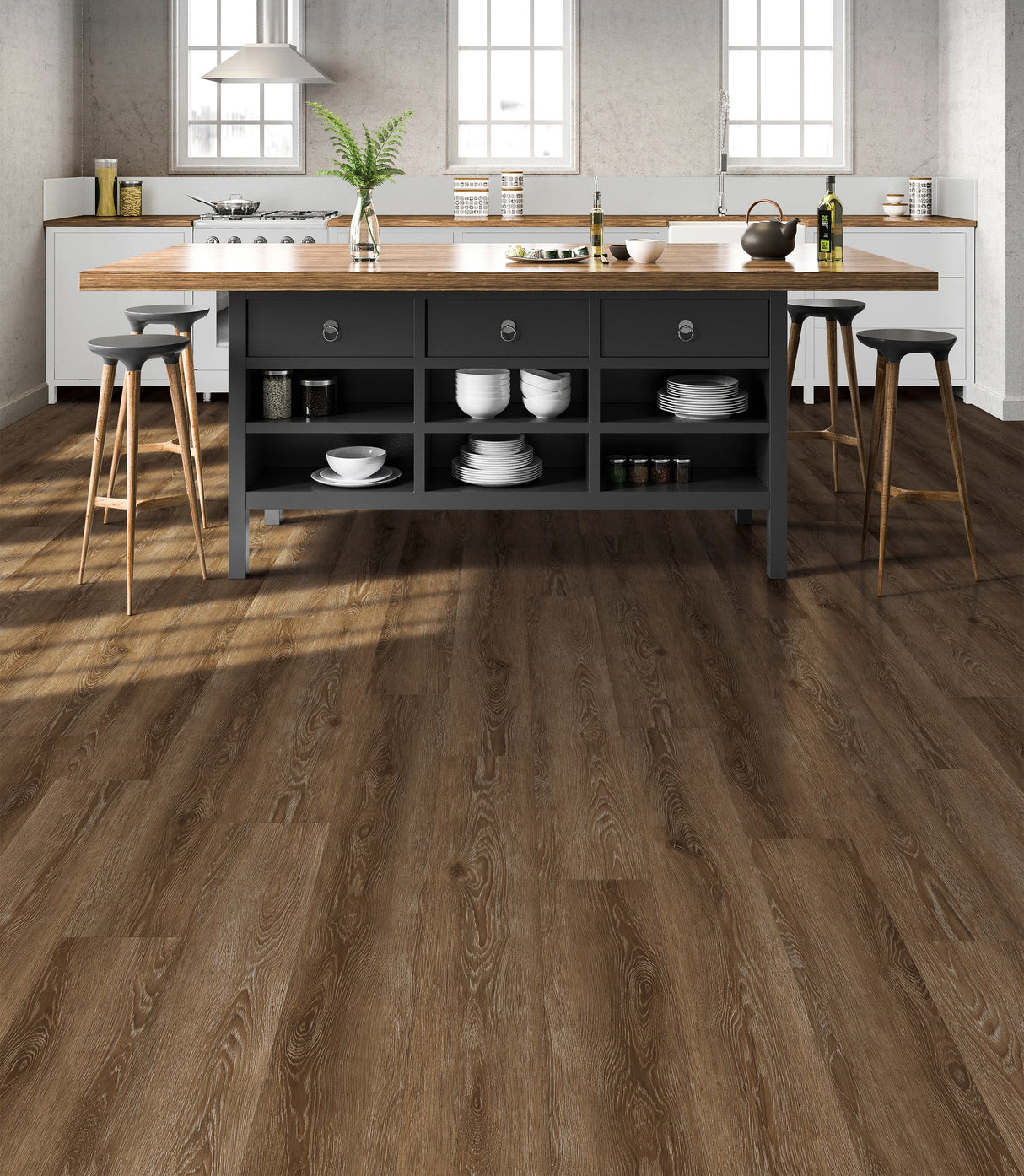 Floorlot SEPIA 8mm 22 MIL Luxury Vinyl Plank Flooring w/Pad (Elevation+™ Collection)